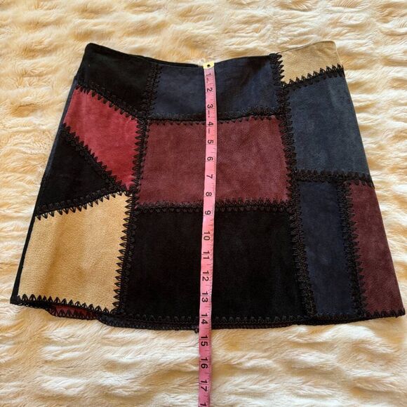 Zara Suede Patchwork Mini Skirt - Picture 12 of 14